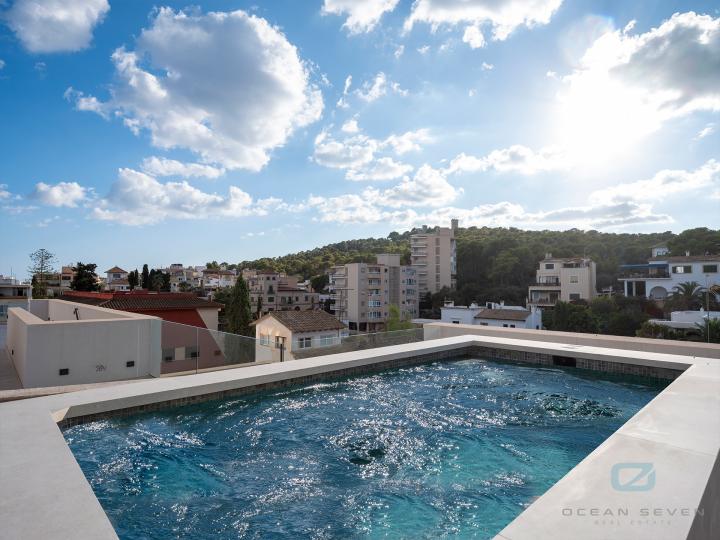 Ático Exclusivo en Palma con Terraza, piscina y Vistas al Castillo