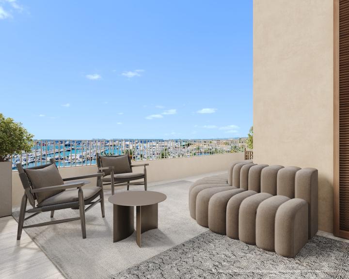 Penthouse mit Panoramablick über den Hafen von Palma