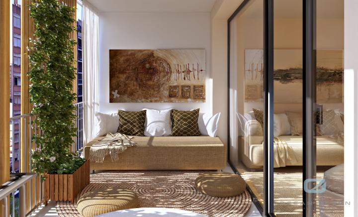 Moderno piso de obra nueva con 3 dormitorios y terraza en Palma